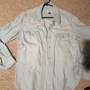 Womens button up jean shirt